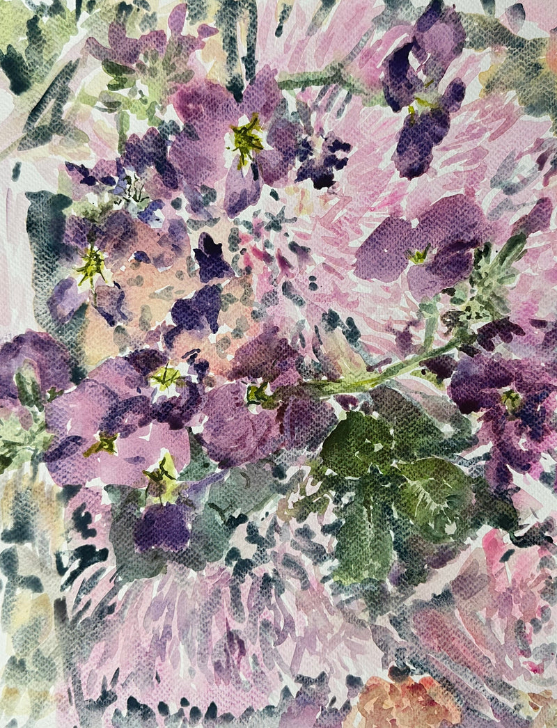 Purple Flowers - Cynthia Coffield Fine Art