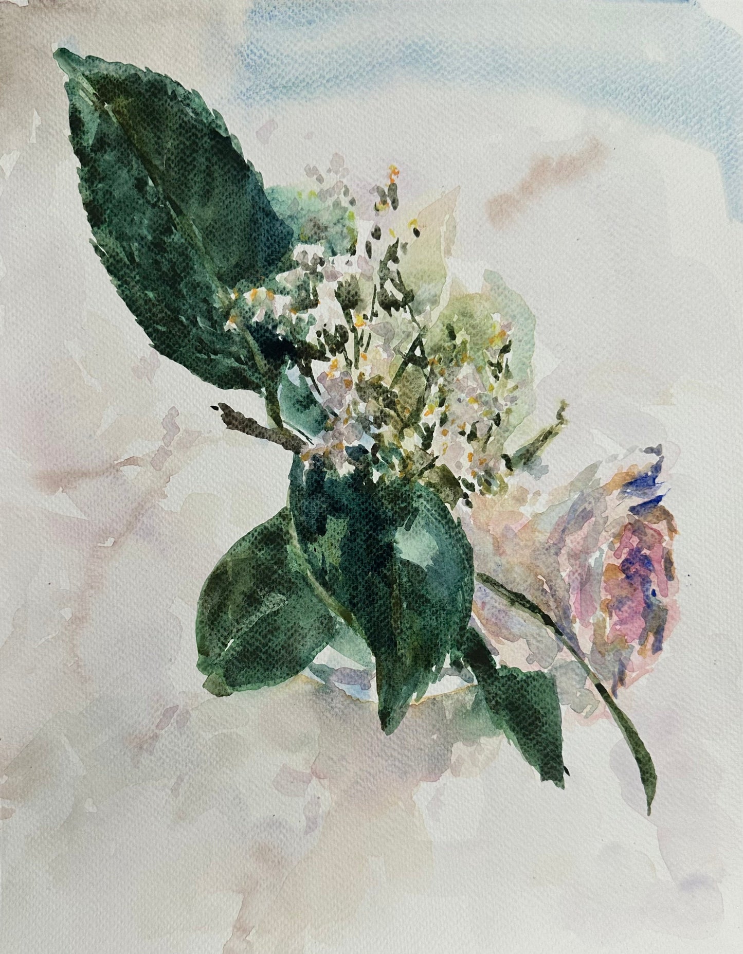 Coffee Shop Rose with Aussie Red Gold - Cynthia Coffield Fine Art