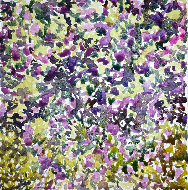 Living Wall of Violet Pansies - Cynthia Coffield Fine Art