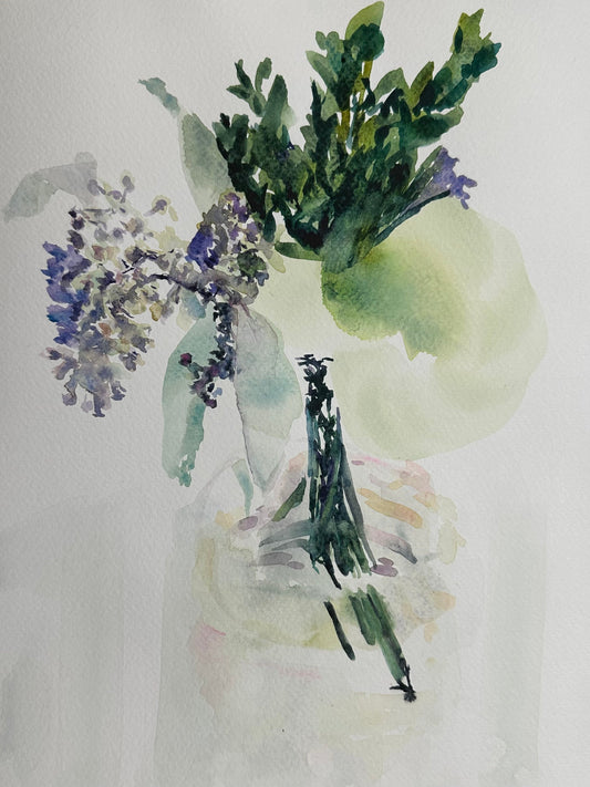 Iris in Vase - Cynthia Coffield Fine Art