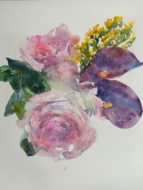 Two Roses - Cynthia Coffield Fine Art