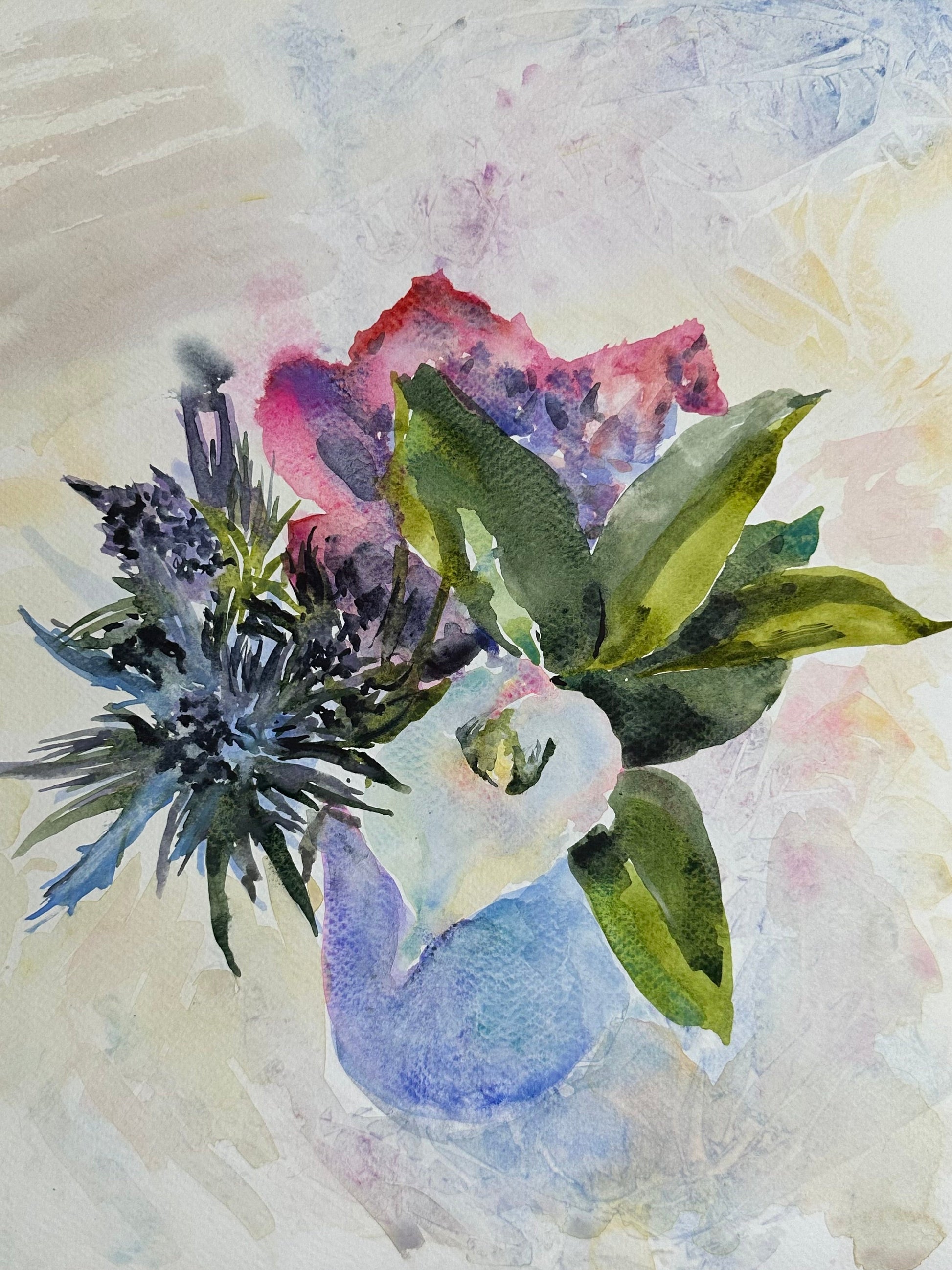 Winter Flowers with Rose - Cynthia Coffield Fine Art