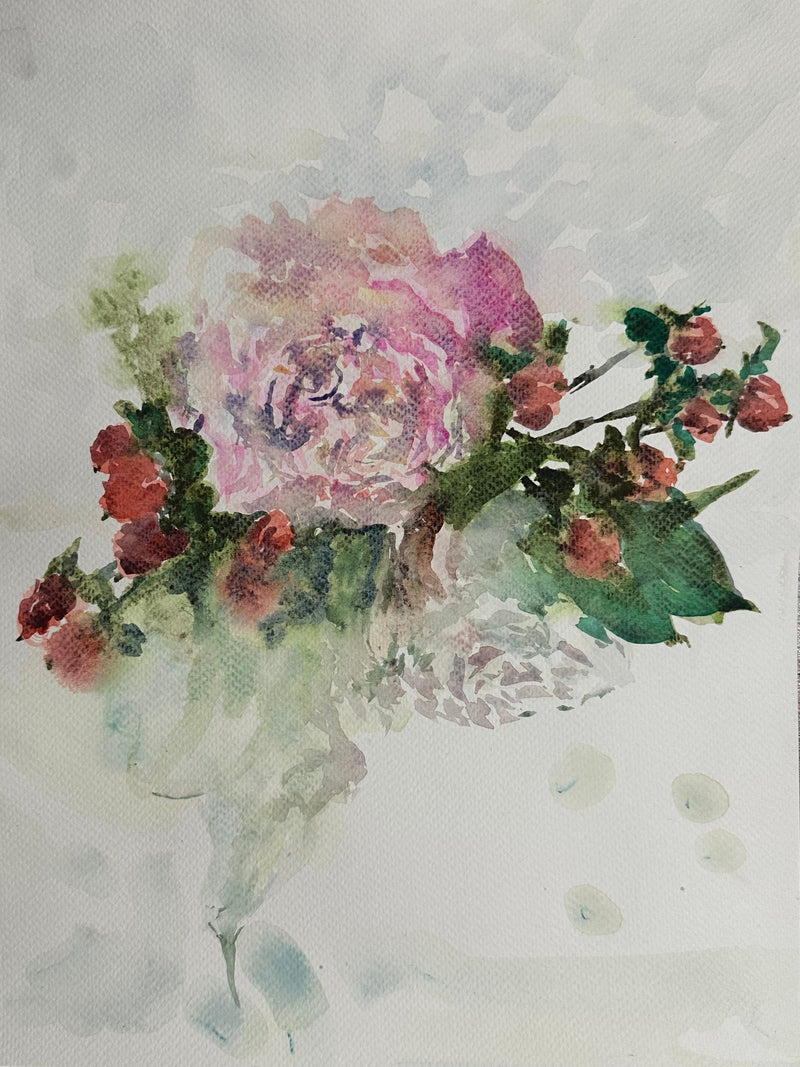 Getting Ready for a Holiday Rose - Cynthia Coffield Fine Art
