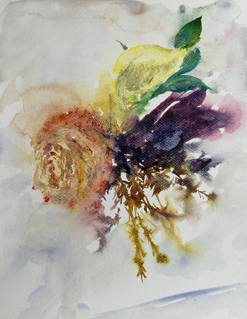 November Rose Orange - Cynthia Coffield Fine Art