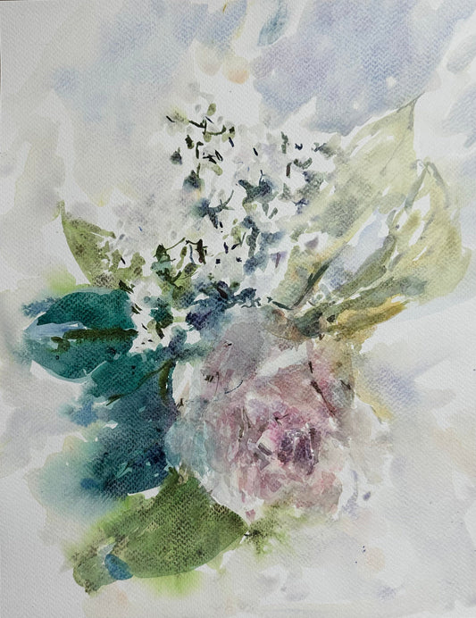 November Rose Blue - Cynthia Coffield Fine Art