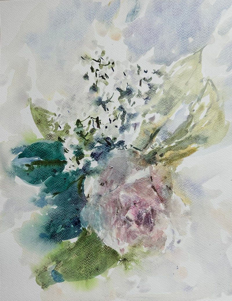 November Rose Blue - Cynthia Coffield Fine Art