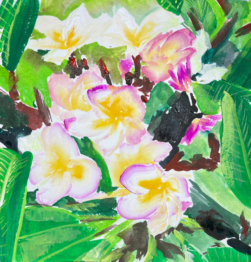 Frangipani flowers - Cynthia Coffield Fine Art